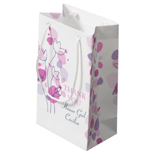 Pétales de Confetti mariage fleur fille faveur sac (Dos Angle)