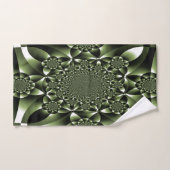 Pétales de feuille de forêt verte blanche (Serviette à main)