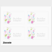 Pétales de fleurs Confetti mariage merci sticker (Feuille)