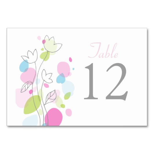 Pétales de fleurs Confetti numéros de table mariag (Dos)