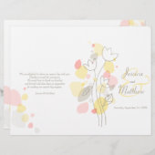 Pétales de fleurs de confetti moderne Programme de (Devant / Derrière)