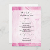 Pétales de fleurs de rose chic mariage menu modèle (Devant / Derrière)