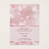 Pétales de fleurs fausse feuille bijoux carte d'af (Dos)