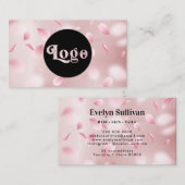 Pétales de fleurs Faux Carte de visite de logo (Devant / Derrière)