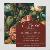 Pétales de fleurs Invitation de douche nuptiale (Devant / Derrière)