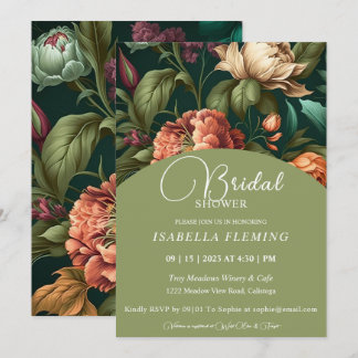 Pétales de fleurs Invitation de douche nuptiale