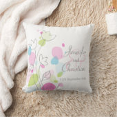Pétales de fleurs modernes graphiques coussin mari (Couverture)