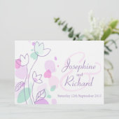 Pétales de fleurs modernes graphiques invitation m (Debout devant)