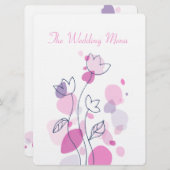 Pétales de fleurs modernes graphiques menu dîner m (Devant / Derrière)