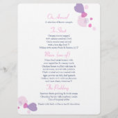 Pétales de fleurs modernes graphiques menu dîner m (Dos)