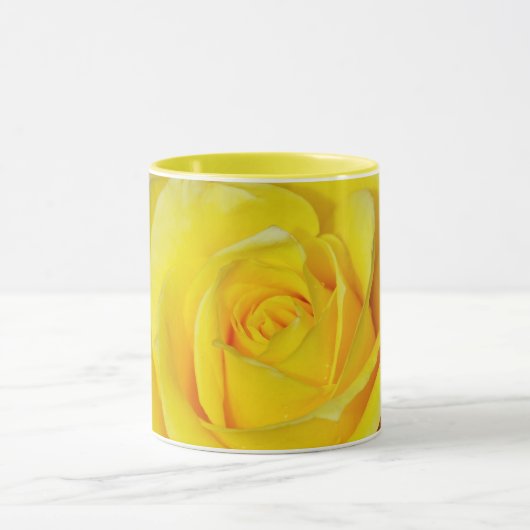 Pétales de rose jaune tasse à café (Centre)