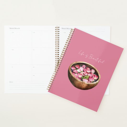 Pétales de rose rose bol de fleurs (Devant avec enveloppe)