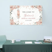 Pétales de Rose rose Dusty et grande bannière de P (Salon professionnel)