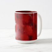 Pétales de rose rouge Peinture Art - Mug (Devant droit)