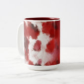 Pétales de rose rouge Peinture Art - Mug (Devant gauche)