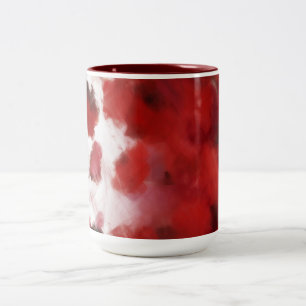 Pétales de rose rouge Peinture Art - Mug