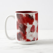 Pétales de rose rouge Peinture Art - Mug (Gauche)