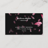 pétales de rose violoniste carte de visite (Dos)