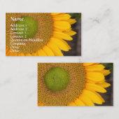 Pétales de tournesol Carte de visite de fleurs (Devant / Derrière)
