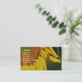 Pétales de tournesol Carte de visite de photograph (Debout devant)