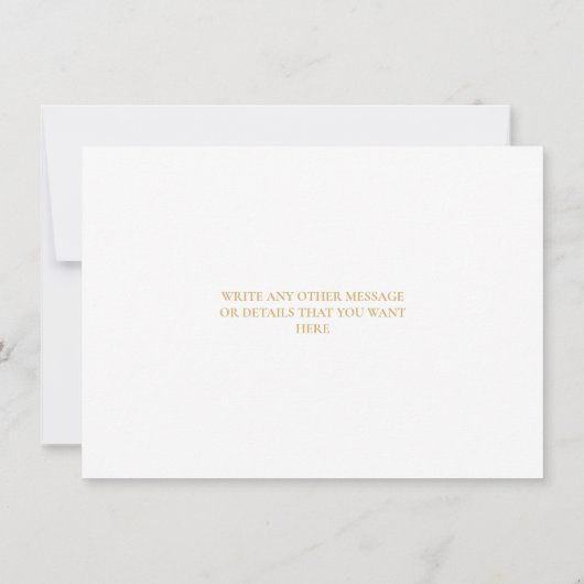 Pétales d'effet or enregistrer la carte de date (Dos)