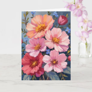 Pétales en Fleur Carte de peinture à l'aquarelle