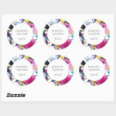 Pétales en floraison Aquarelle Florins Stickers (Feuille)