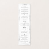 Pétales en marbre menu de réception de mariage (Outside Unfolded)