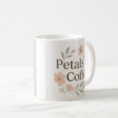 Pétales et café Mug florale (Devant droit)