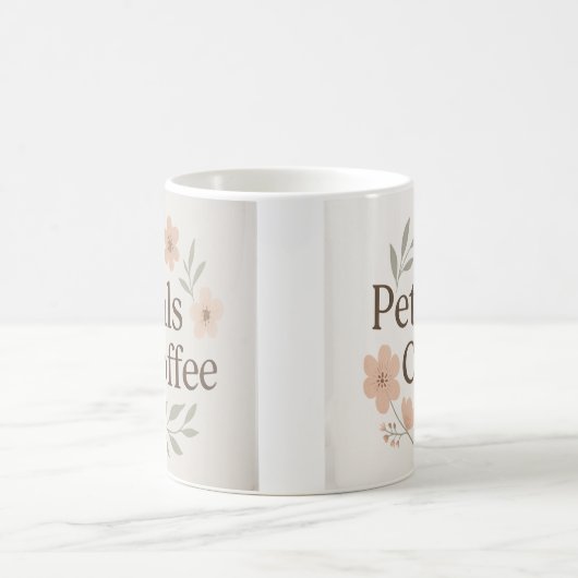 Pétales et café Mug florale (Centre)
