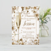 Pétales et invitation à la douche de mariée de pro (Debout devant)