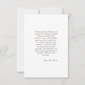 Pétales et poursuites | CARTE DE REMERCIEMENTS FÊT (Dos)