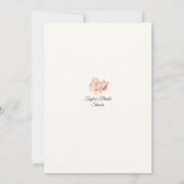 Pétales et Procuco Invitation à la douche nuptiale (Dos)