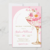 Pétales et Prosecco Arch Invitation de la douche n (Devant)