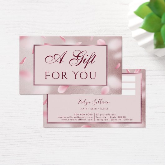 Pétales Fleur Faux Foil Carte cadeau (Bureau)