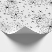 Pétales flottants – Papier cadeau à colorier (Coin)