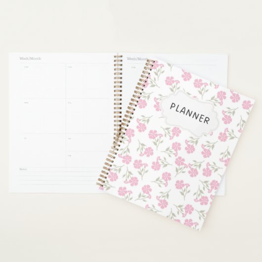 Pétales Pastel Planner - Conception minimale et él (Devant avec enveloppe)