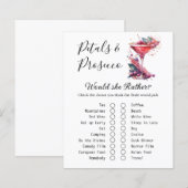 Pétales & Procuco Fête des mariées Florale Carte d (Devant / Derrière)