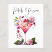 Pétales & Procuco Fête des mariées Florale Carte d (Dos)