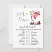 Pétales & Procuco Fête des mariées Florale Carte d (Devant)