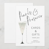 Pétales Prosecco Cartes Cadeaux Pancarte Enterreme (Devant / Derrière)