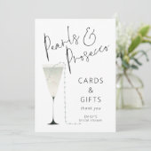 Pétales Prosecco Cartes Cadeaux Pancarte Enterreme (Debout devant)
