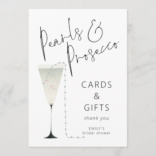 Pétales Prosecco Cartes Cadeaux Pancarte Enterreme (Devant)