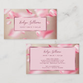 Pétales roses Faux Foil carte de visite (Devant / Derrière)