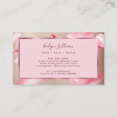 Pétales roses Faux Foil carte de visite (Dos)