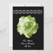 Pétales Roses LIME GREEN Faire-part de mariage (Dos)