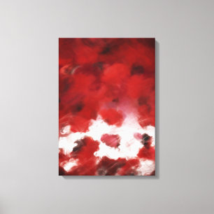 Pétales Roses Rouges Peinture Art 2 - Toile Envelo