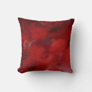 Pétales Roses Rouges Peinture Art 4 - Coussin