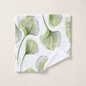 Pétales verts (Gant de toilette)