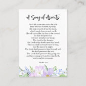 Pétales Violets Dans Love Carte De Prière Mémoire (Dos)